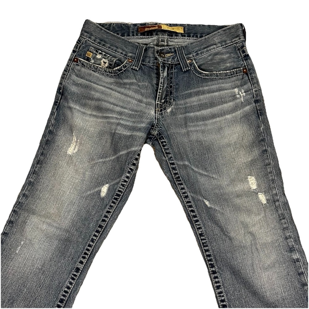 Big Star Jeans Mens Size 30R Union Slim Straight Denim Embroidered Pockets